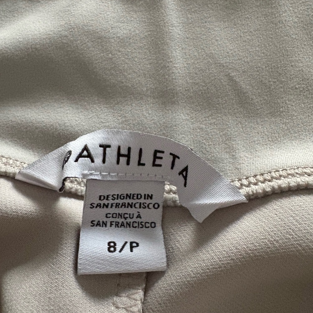 Athleta Cream endless high rise pants